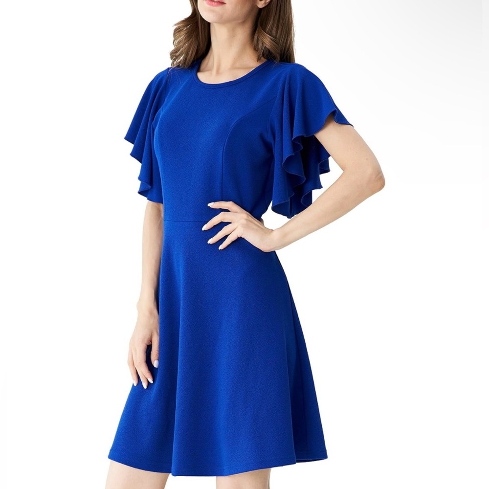 Women's Cute Fit and Flare Skater Cocktail Party Flowy Summer Dress